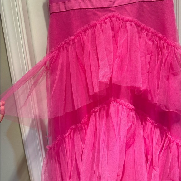 Betsy & Adam Vibrant Pink Tiered Dress - Picture 3 of 7